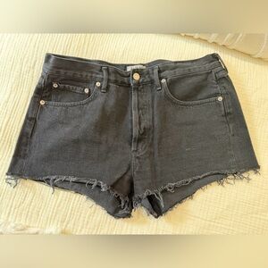 Agolde Parker Denim Shorts Charcoal